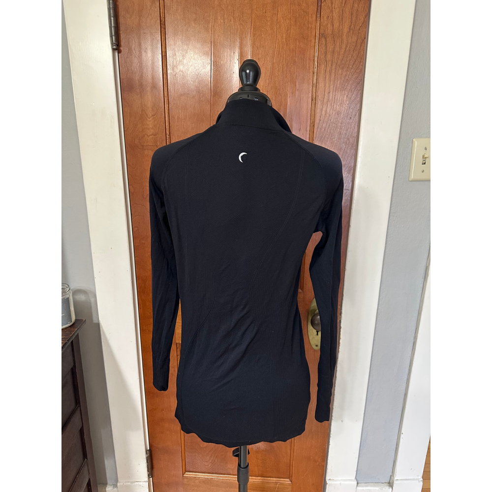 Zyia Active Half Zip Pullover‎ Jacket Black Moon Logo | M | Athleisure Running